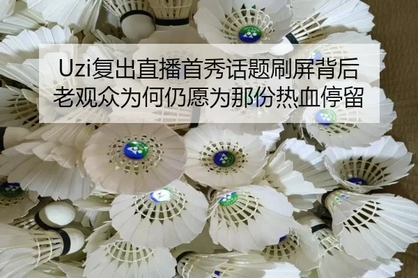 Uzi复出直播首秀话题刷屏背后 老观众为何仍愿为那份热血停留 - kaiyun